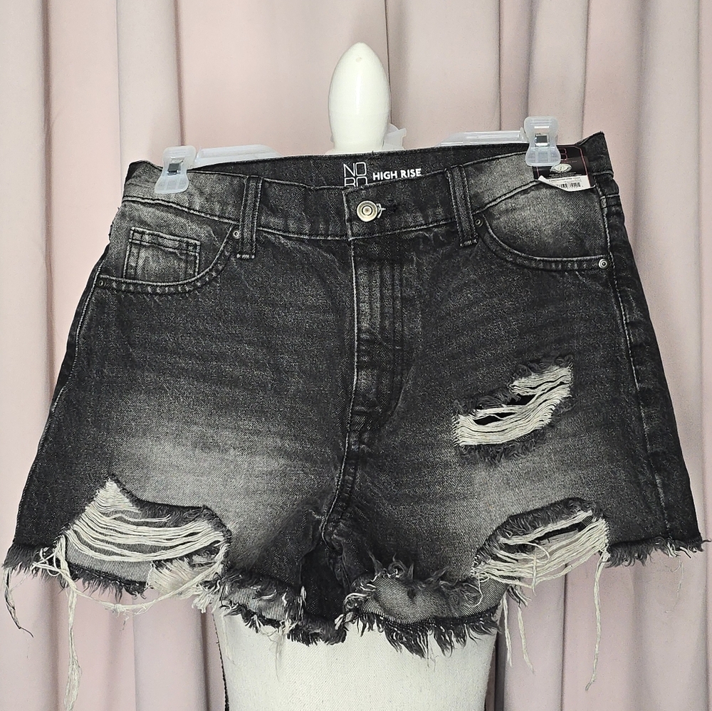 Distressed Denim Shorts
